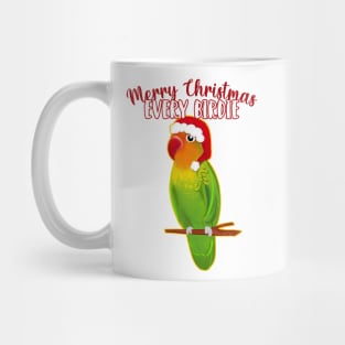 Funny LoveBird Agarpornis Merry Christmas Every birdie Mug